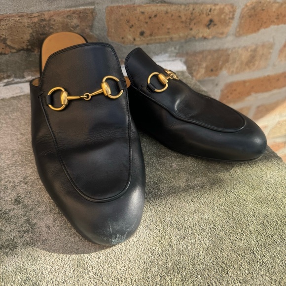Gucci Princetown Leather Slippers/Mules Sz 37 - Picture 9 of 9